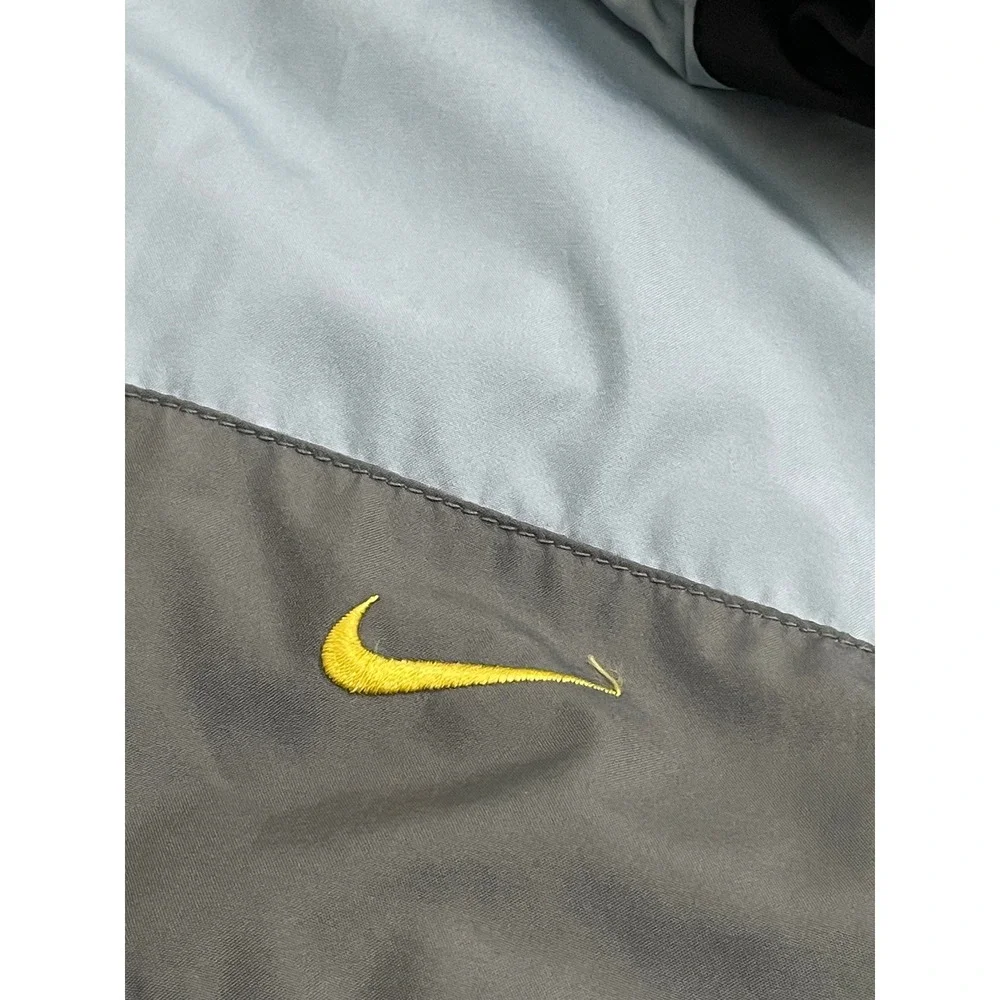 Y2K Nike Running Full Zip Track Jacket Men's Large Blue Colorblock Vintage